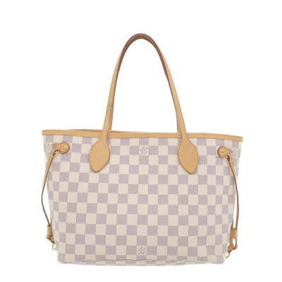 Louis Vuitton Damier Azur White Neverfull Tote Bag - Picture 1 of 8